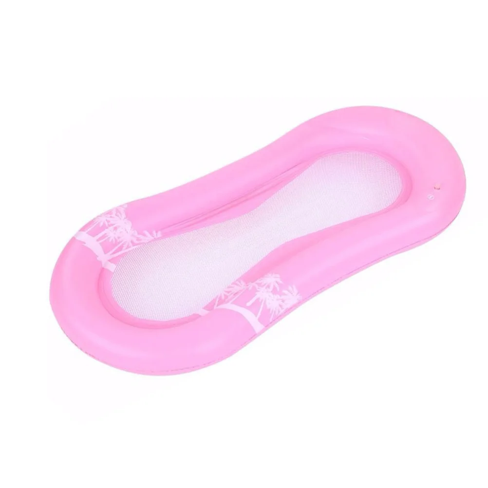 Cadeira reclinável flutuante grosso pvc inflável piscina deck lounge para adultos crianças rosa leve portátil cama de diversão aquática