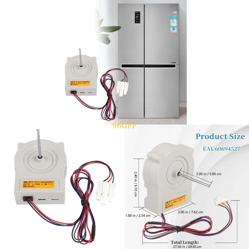 Moteur ventilateur refroidissement réfrigérateur 96GF Multifituniaonl, adapté à plusieurs modèles réfrigérateur,