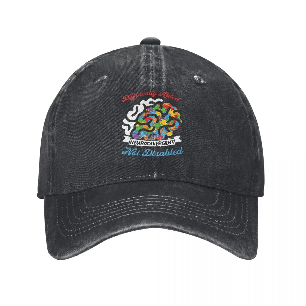 Differently Abled, Not Disabled, Autism Baseball Cap Men Hats Women Visor Protection Snapback Awareness Neurodivergent Caps