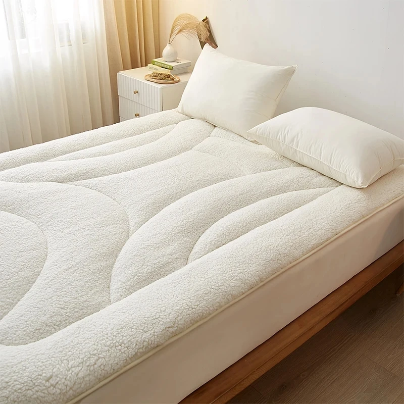 Wool Mattress Soft Mattress Topper Double Bed for Sleeping Pad Orthopedic Mat Portable Sleep Tatamis Flexible Bedroom Furniture