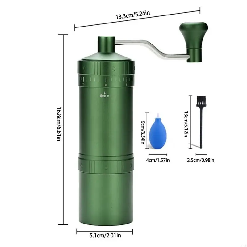 U0DE Manual Coffee Mill สแตนเลสสตีลคู่มือการใช้งานเครื่องบดกาแฟสำหรับบ้าน