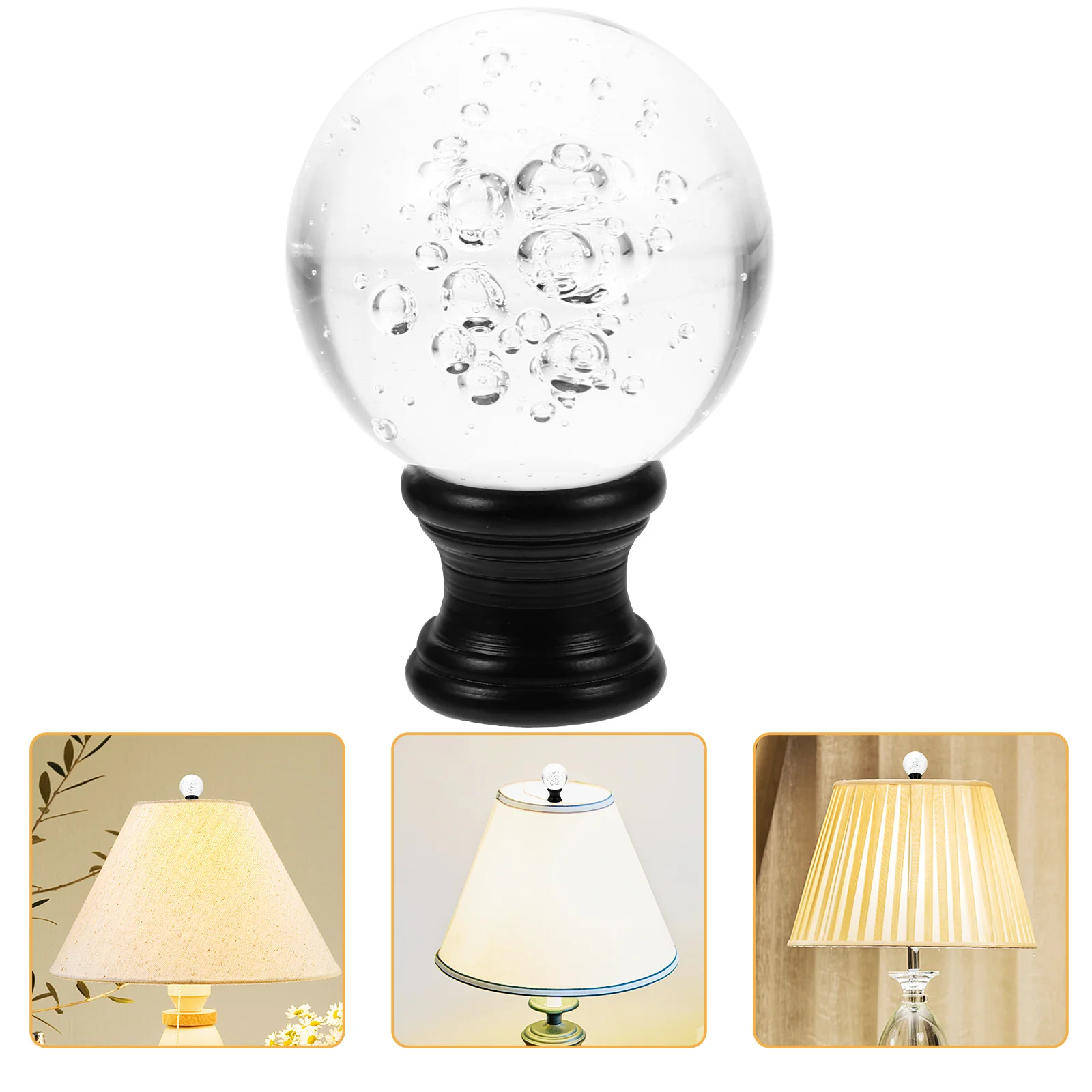 

Ball Shape Lamp Finial Cap Tapped Harp Knob Decor For Table Floor Lamp Light Fixture Home Interior Accessories Decorative