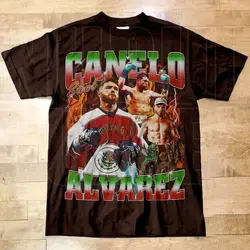 Canelo Alvaro-Camiseta de boxeo, estilo básico, chocolate oscuro, TE7197