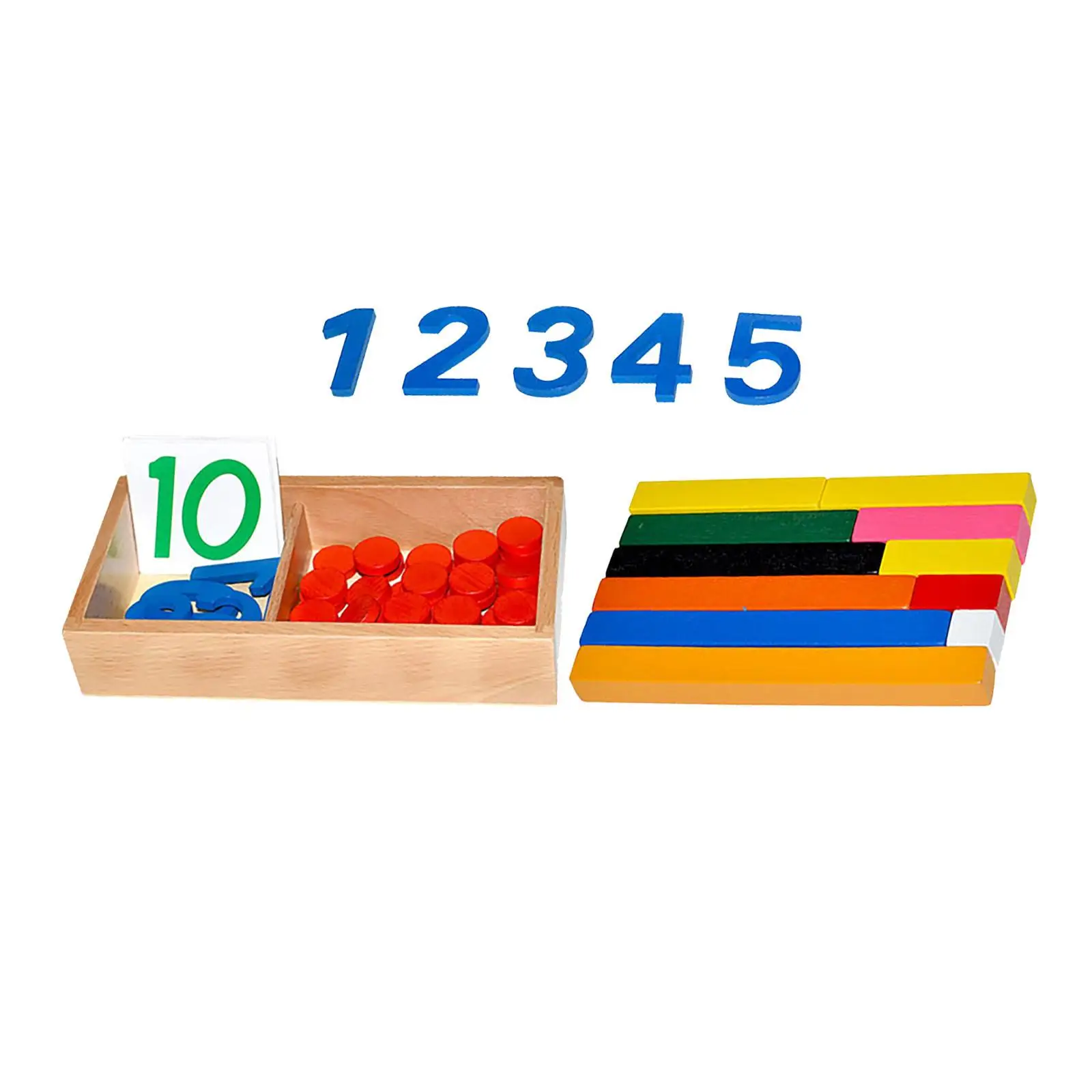 Carte Montessori in legno numero e contatori formazione conteggio numero blocco per bambini bambini in età prescolare Homeschool scuola materna