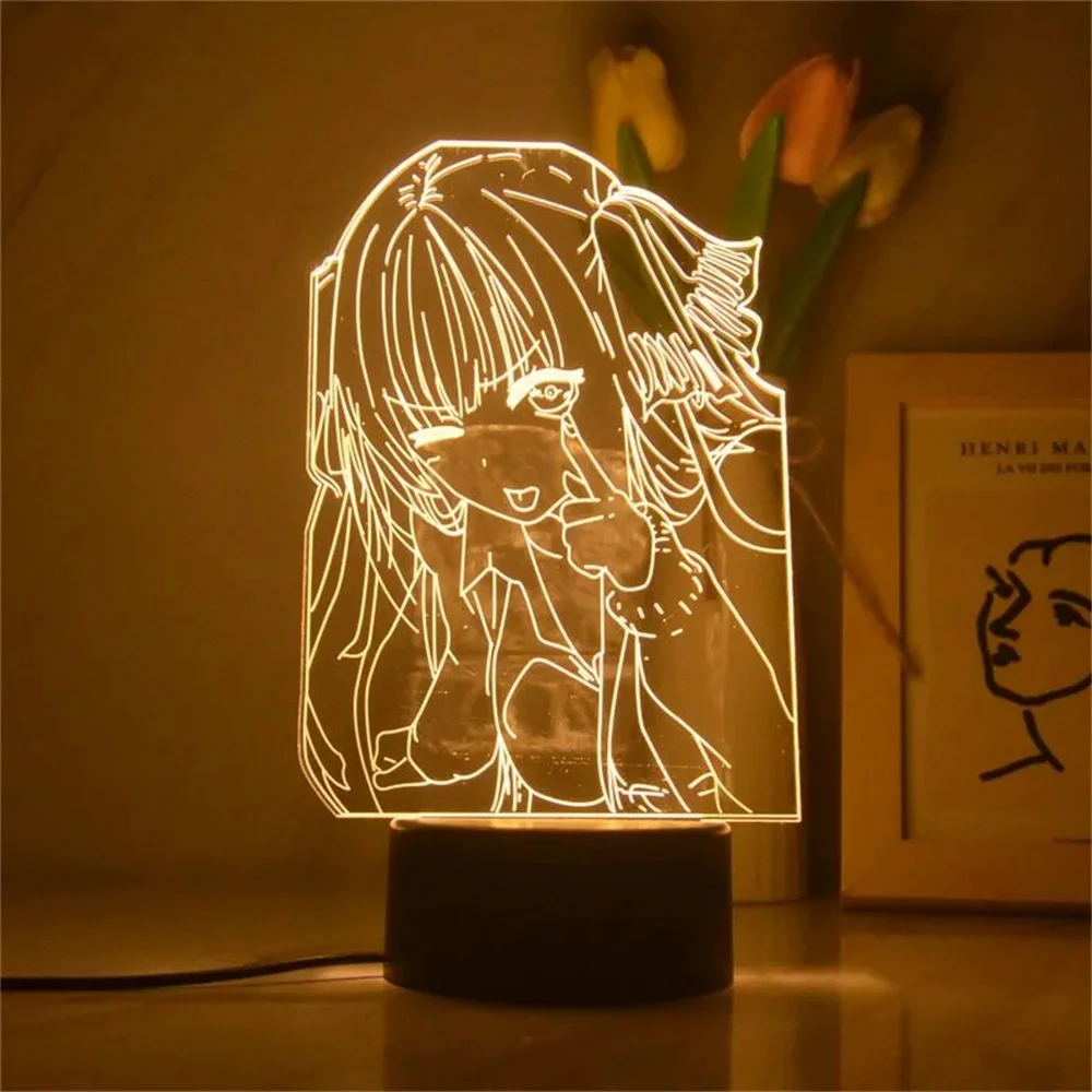 Luz nocturna 3d figura de Anime Nakano Ichika lámpara de mesa Nakano Miku lámpara de noche Led acrílica para decoración de dormitorio regalos de cumpleaños