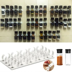 2/4PCS Kitchen Wall Mounted Spice Rack Organizer Plastic Self-Adhesive Clip Kitchen Cabinet Storage Rack Spice Jars Organizer