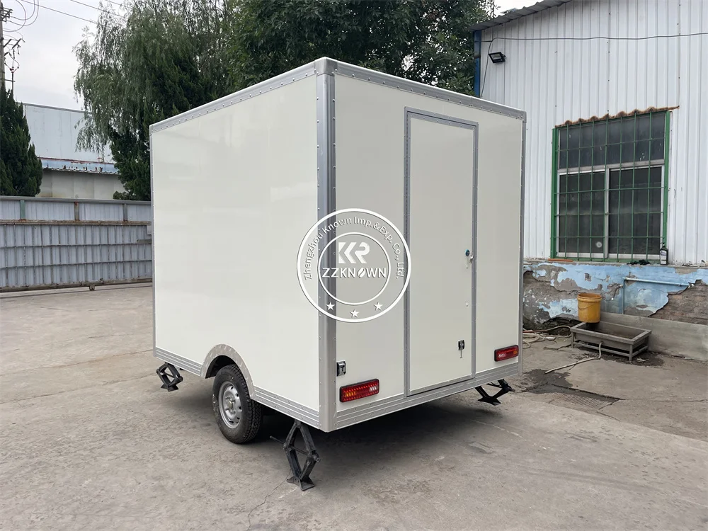 Camion alimentare in acciaio inossidabile con attrezzature da cucina Concessione Street Coffee Hot Dog Chiosco Rimorchio per camion di cibo