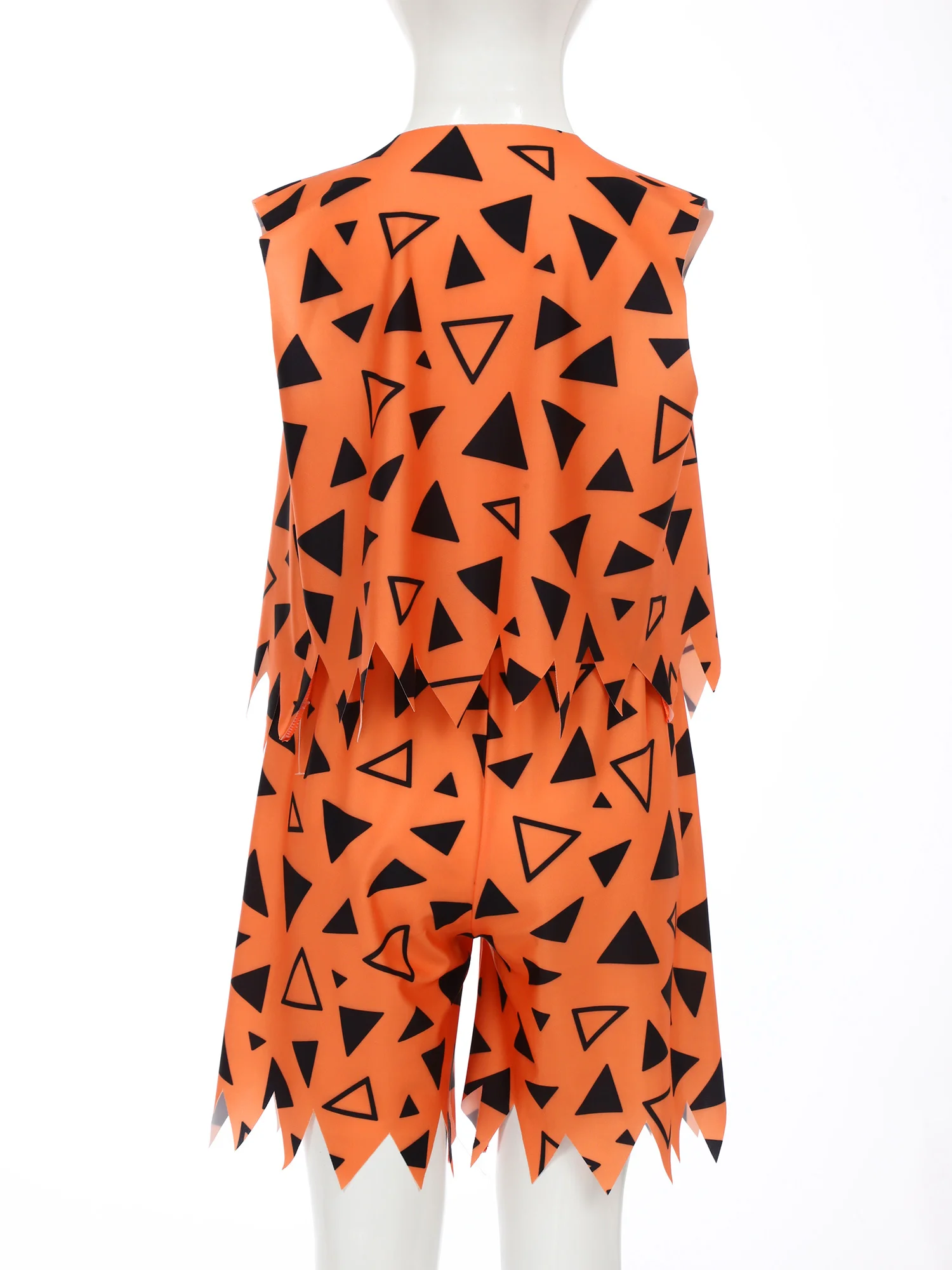 6-16y meninos flintstone traje halloween cavemen pedra idade primitivo homem tribo cosplay traje impressão colete 3d osso decoração shorts