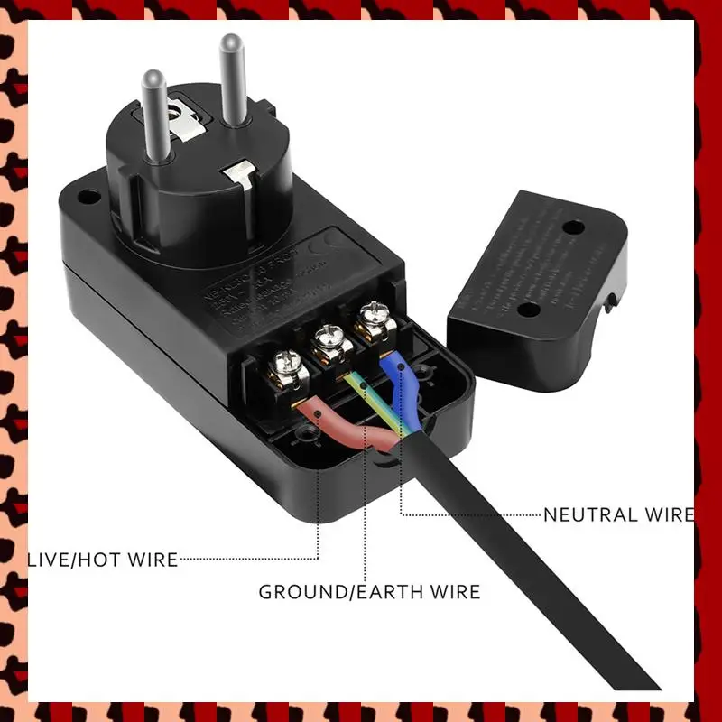 

A72P 3X FI Circuit Breaker Personal Protection Plug Replacement Plug 10Ma Residual Current Circuit Breaker 16Amp EU Plug