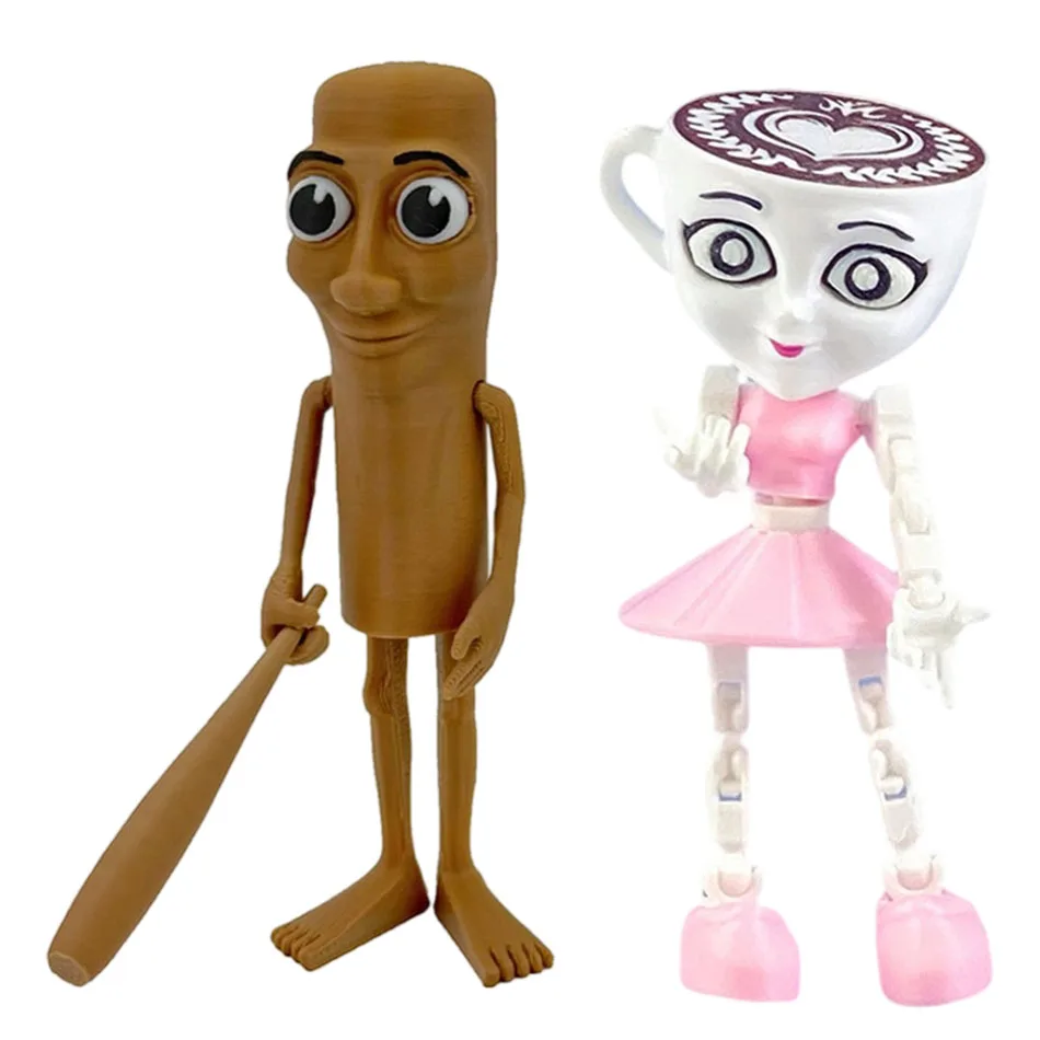 تمثال Tingtungsahur Balerina Cappuccino Figura deaction Brainbot أنيمي Tralalero Tralala Tiburón Ornamento juguete mob mobile