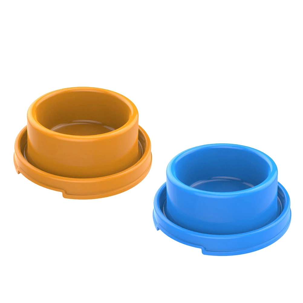 

2pcs Pet Feeding Bowl Anti-Slip Dog Food Water Bowl Eco-Friendly Non-Tip Pet Supplies For Puppy Dogs (Random Color)