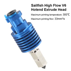 New V6 Hotend Extrude Head Sailfish High Flow Speed V6 J-head Kit For CR 10/CR10S/Ender 3/Ender3 PRO/VORON 2.4 3D Printer Hotend