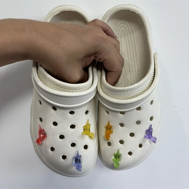 6 pezzi lucertola a luminescenza accessori per scarpe fai da te scarpe per bambini fredde ciondoli per zoccoli sandali Natale, regalo di compleanno