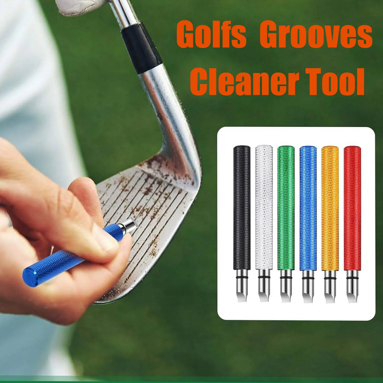Golf Club Grooving Sharpening Tool 5 colors Sharpener Wedge Square Regroover Blade Cleaning Tool Access for U & V-Grooves