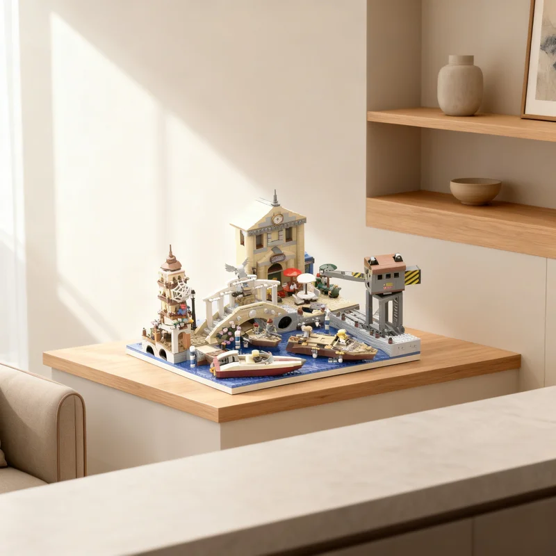 

5840 деталей MOC: Модель «Последняя крестовая экспедиция: Погоня на Венецианском канале против Гидро Индианы Джонс», конструктор, креативный подарок, декор для демонстрации, для взрослых