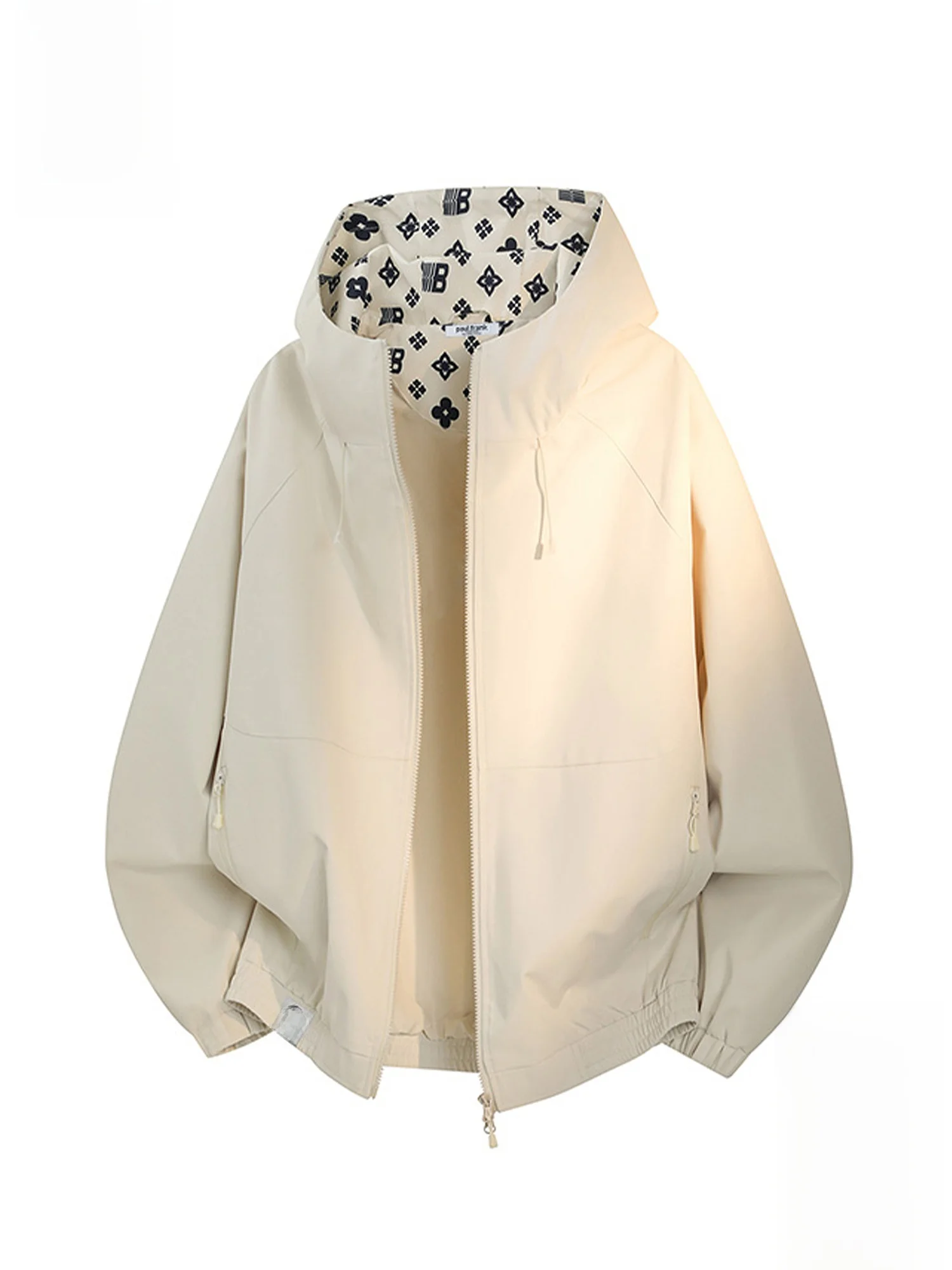 

Мужская толстовка Paul Frank свободного кроя, весна 2026, новая модная повседневная верхняя одежда из полиэстера с длинными рукавами и застежкой-молнией