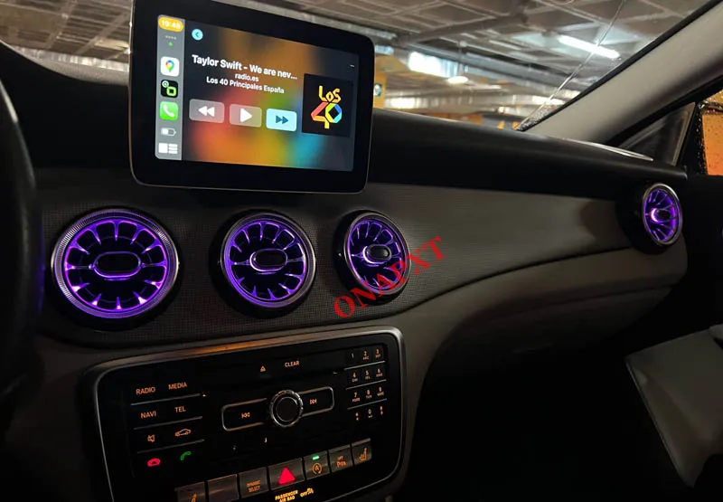 APP Bluetooth Steuerung Für Benz A/B/GLA/CLA W176 W246 W156 W117 Led Turbine Düse atmosphäre Lampe Air Vent Outlet Umgebungs licht – Detail 6