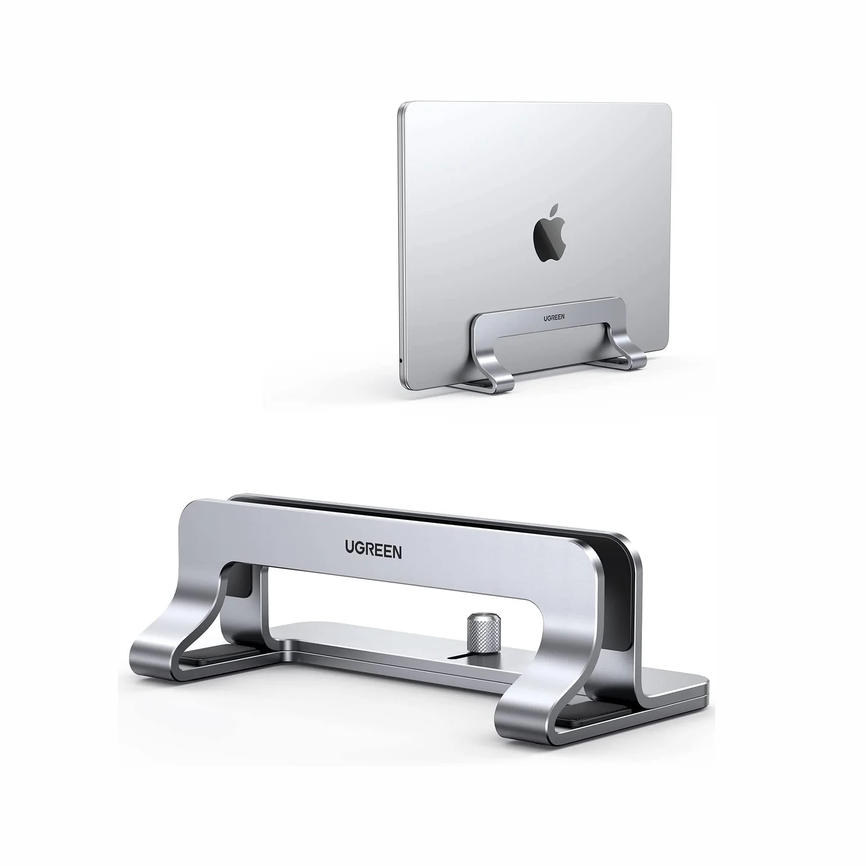 UGREEN Vertical Laptop Stand Holder Desk Aluminum Dock Compatible for MacBook Pro Air Laptop Stand Desktop Adjustable
