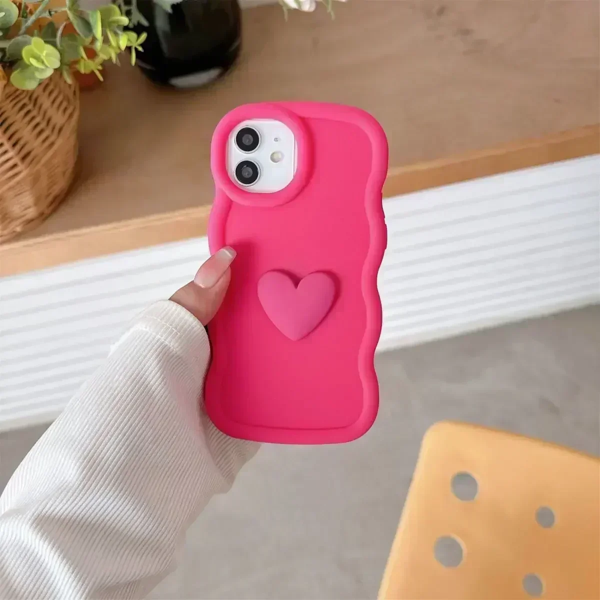 Moto 53 G23 G13 G20 G30 G04S Love Heart Candy Wavy Silicone Case For Motorola Moto G54 G84 5G G82 G52 G22 G32 G24 G34 Soft Cover