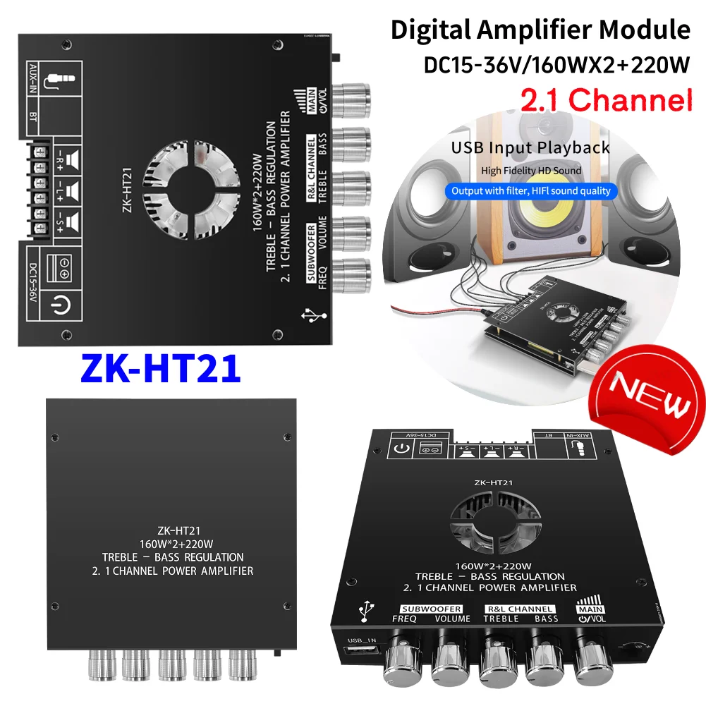 ZK-HT21 Digital Amp… - image