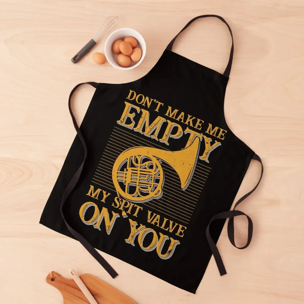 Funny French Horn Player Gift Apron esthetician All For Kitchen And Home Apron