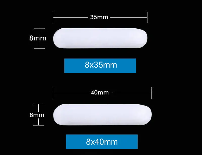 10pcs/lot Lab Magnetic Stir BarTypeC PTFE Rotor Straight Cylindrical Magnet Stirrer Used In Flat-bottomed Beakers