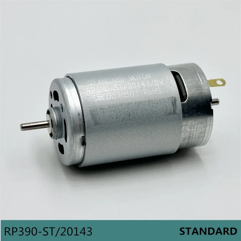 STANDARD RP390-ST-20143 Carbon Brush Motor DC 12V- 24V 10250RPM High Speed Large Torque Dual Shaft for Sweeper Robot Machine