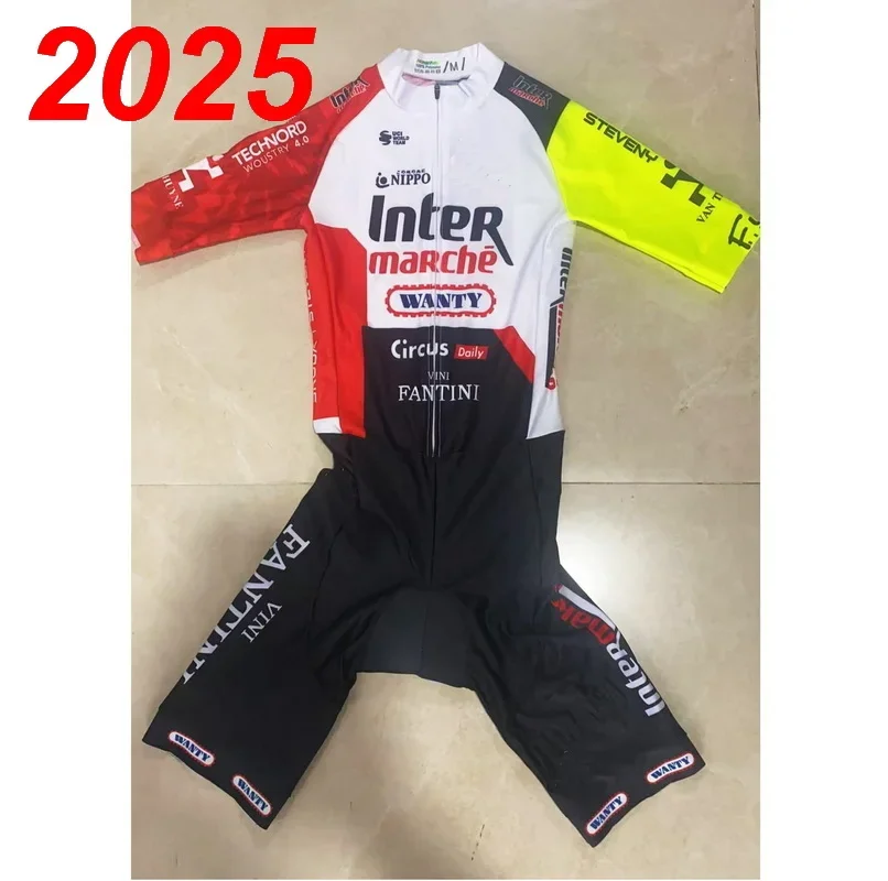 

LASER CUT Skinsuit 2025 INTERMARCHÉ-WANTY TEAM Bodysuit SHORT Cycling Jersey Bike Bicycle Clothing Maillot Ropa Ciclismo