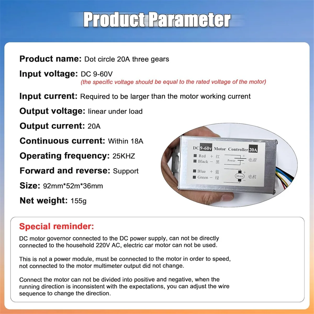 HOT DC Motor Speed Controller,DC 12V 24V 36V 48V 60V Motor Pulse Width Modulator Regulator with CW/CCW Switch