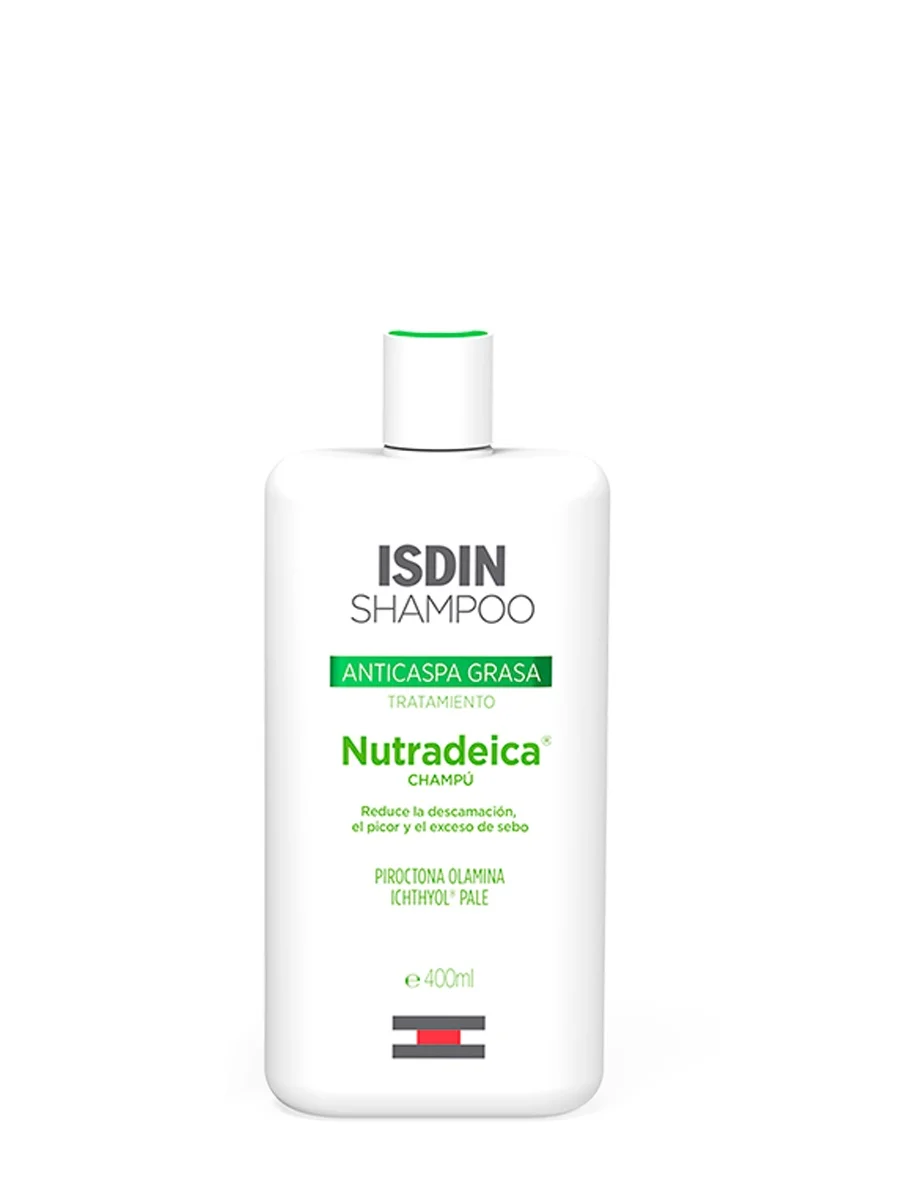 Isdin nutradeica 400ml fat anti-dandruff shampoo-reduces flaking, itching and excess sebum