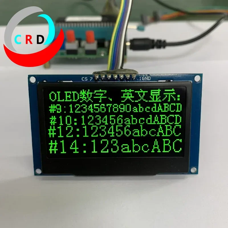 Changruida tela OLED de 2,4 polegadas módulo SPI de 7 pinos e 4 fios 128x64 (branco, azul, amarelo e verde) SSD1309