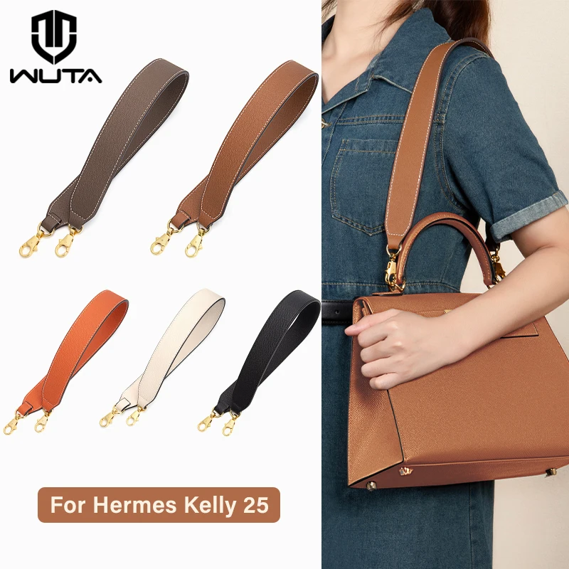 WUTA Bag Strap for Hermes Kelly Bags Genuine Leather Underarm Shoulder Strap Replacement Handbag Strap DIY Belts Bag Accessories