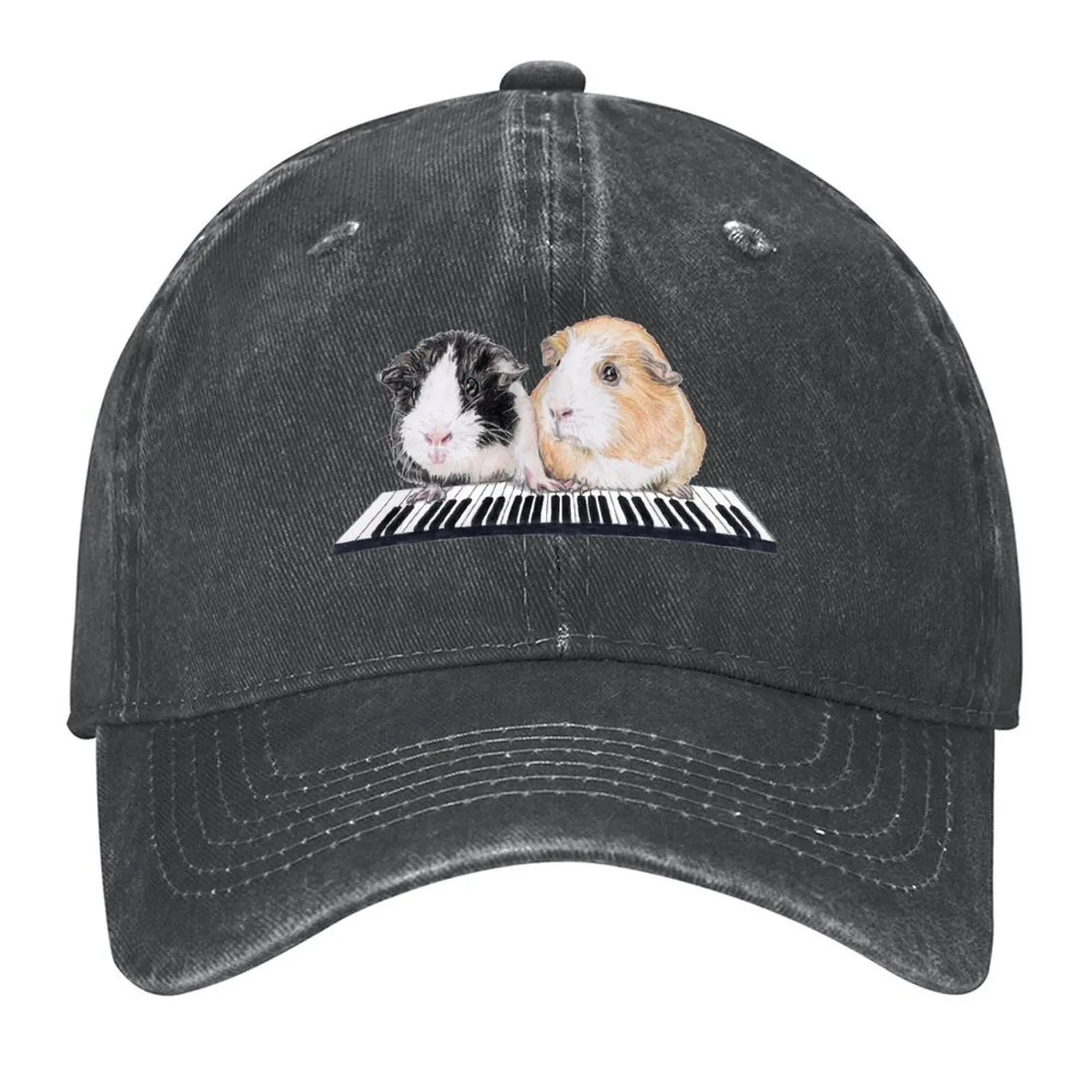 

Four hands guinea pigs piano players Baseball Cap Rave hats for men foam party Hat Bobble Hat For Girls Men's