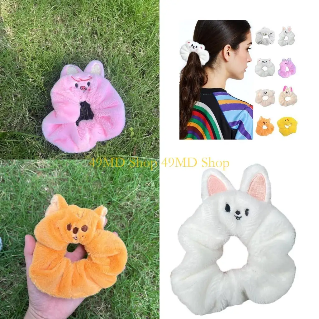 

49MD Rabbits Ears Hairband Multifunctional Halloween Hair Rings Beautiful Hair Rope for Women Of Various Ages