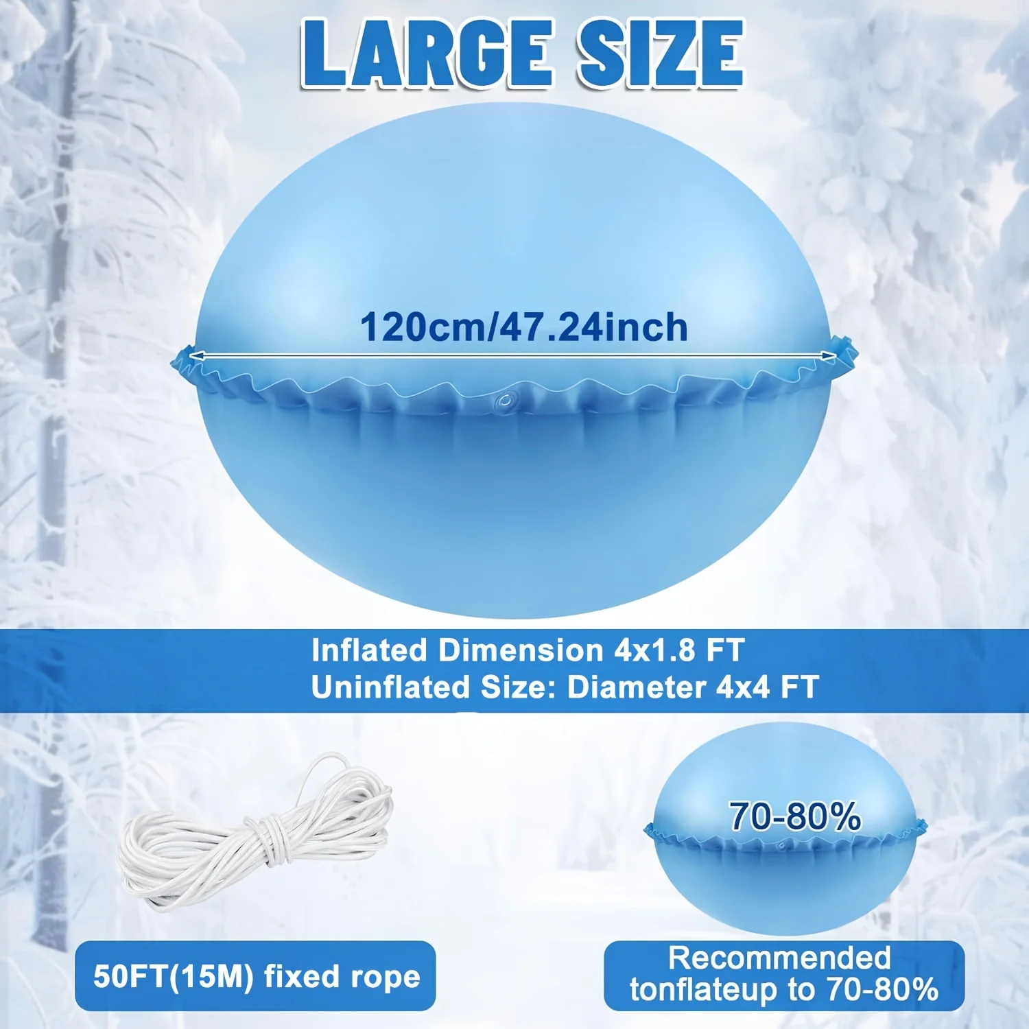 وسادة حمام سباحة شتوية سميكة مقاومة للبرودة، وسادة هوائية لحمام السباحة، وسادة إغلاق شتوية لحمام السباحة فوق الأرض