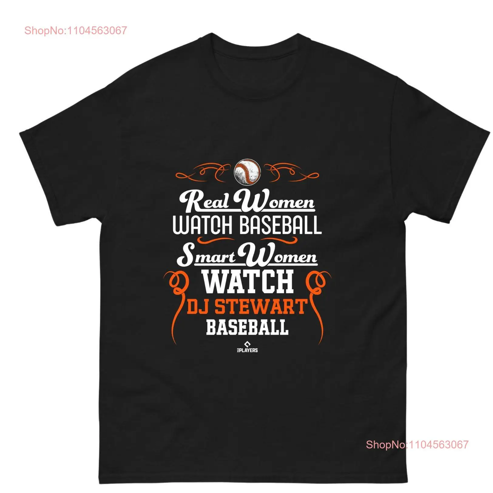 Smart Women Watch DJ Stewart Baseball T Shirt fan tee long or short sleeves
