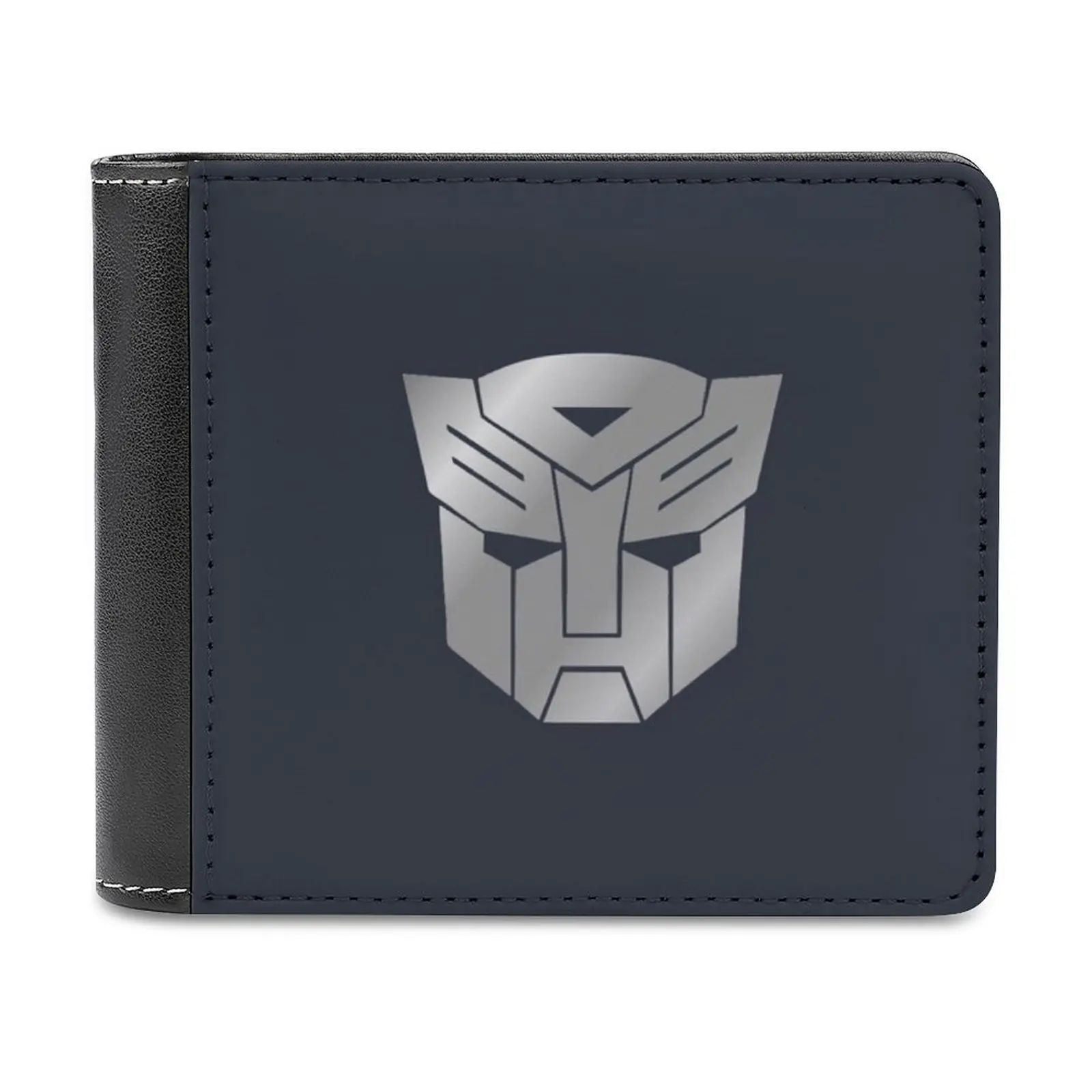 

Autobots серебряный дизайн, новый мужской кошелек, короткий модный кошелек из искусственной кожи, кошелек с несколькими картами, Autobots Decepticons Decepticon
