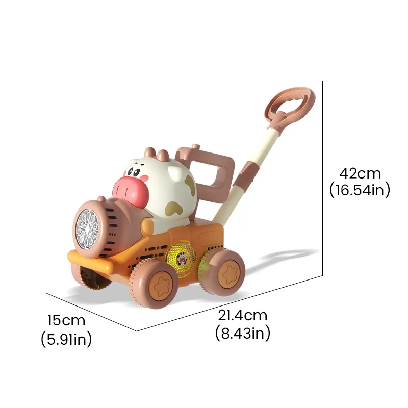 Máquina sopradora de bolhas automática, desenho animado, mão, empurrar bolhas, carrinho, sopradores de sabão elétrico, festa, jogos ao ar livre, presente para crianças
