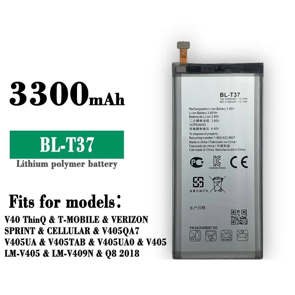 

BL-T37 Battery for LG V40 ThinQ & Q710 & Q8 2018 & Q815L & Q Stylo 4 & Stylo 4 Plus Bateria 3300mAh + Free Tool