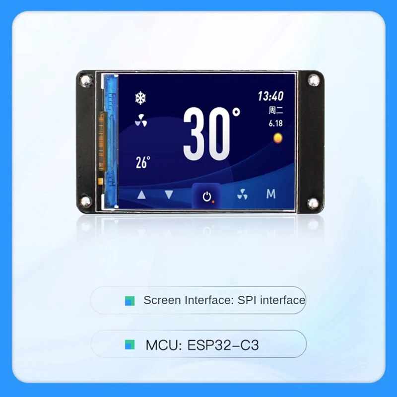 Serial Screen Module PCB 2.4 Inch Support WIFI Bluetooth IPS Screen Based On ESP32-C3 Development Board ZX240-C3SI1 Module