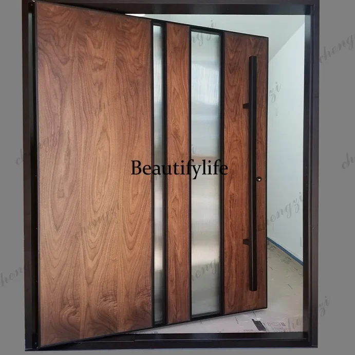 Y136  Customization Modern Simple Atmosphere Solid Wood Pivot Door