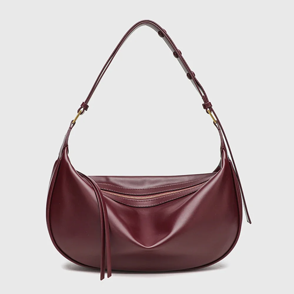 

Модная мягкая сумка через плечо из искусственной кожи в форме полумесяца, роскошные дизайнерские сумки и кошельки, высококачественные холщовые сумки Hobos 2025