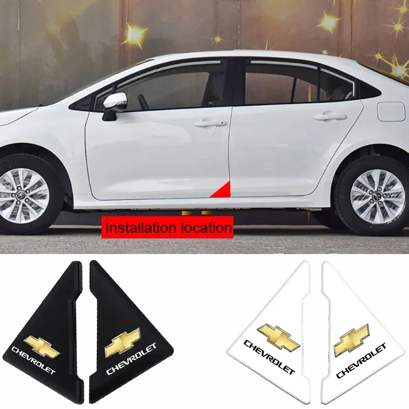 2Pcs Car Door Corner Protection Sticker Cover Decal For Chevrolet Cruze Malibu Cavalier Monza Sail Trax Equinox Captiva Orlando