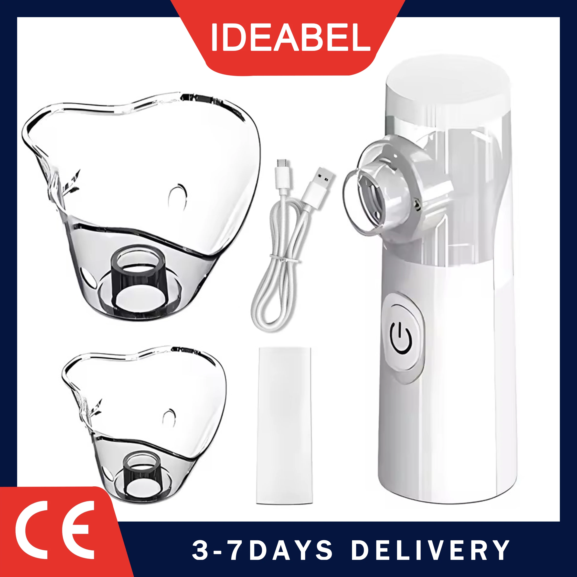 IDEABEL-Mini nebulizador portátil de mano para el cuidado de la salud, nebulizador ultrasónico para inalar asma, para niños y adultos