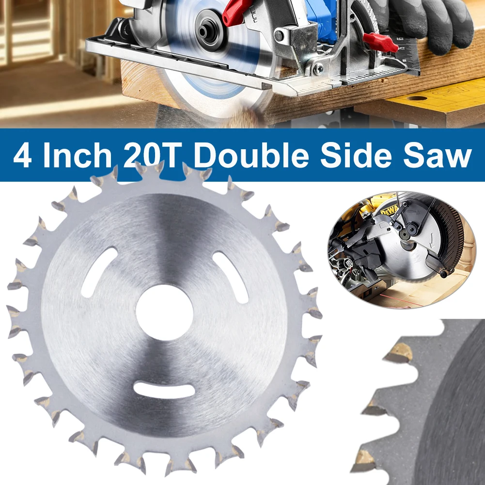 4 Inch 20T Double Side Saw Blade 110mm Alloy Circular Wood Cutting Disc For Wood Plastic PVC Woodworking Cutting Blade Saw Blade