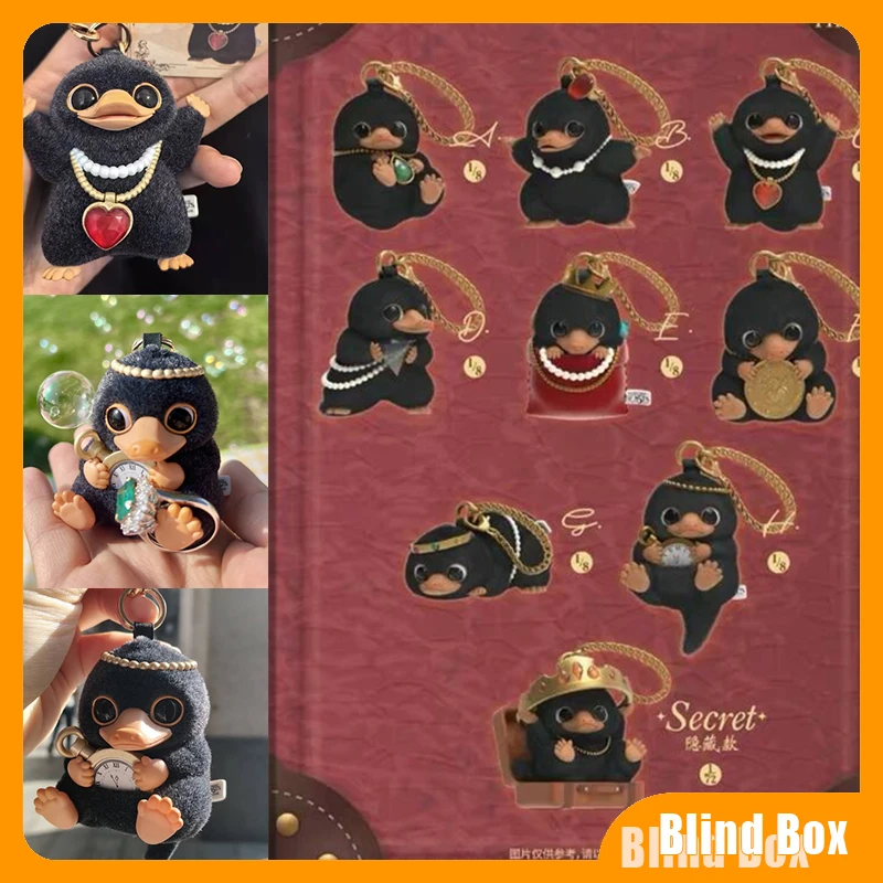 

Genuine Niffler Mini Jewelry Museum Series Flocked Blind Box Kawaii Niffler Keychain Decoratio Toy Pendants Surprised Gifts
