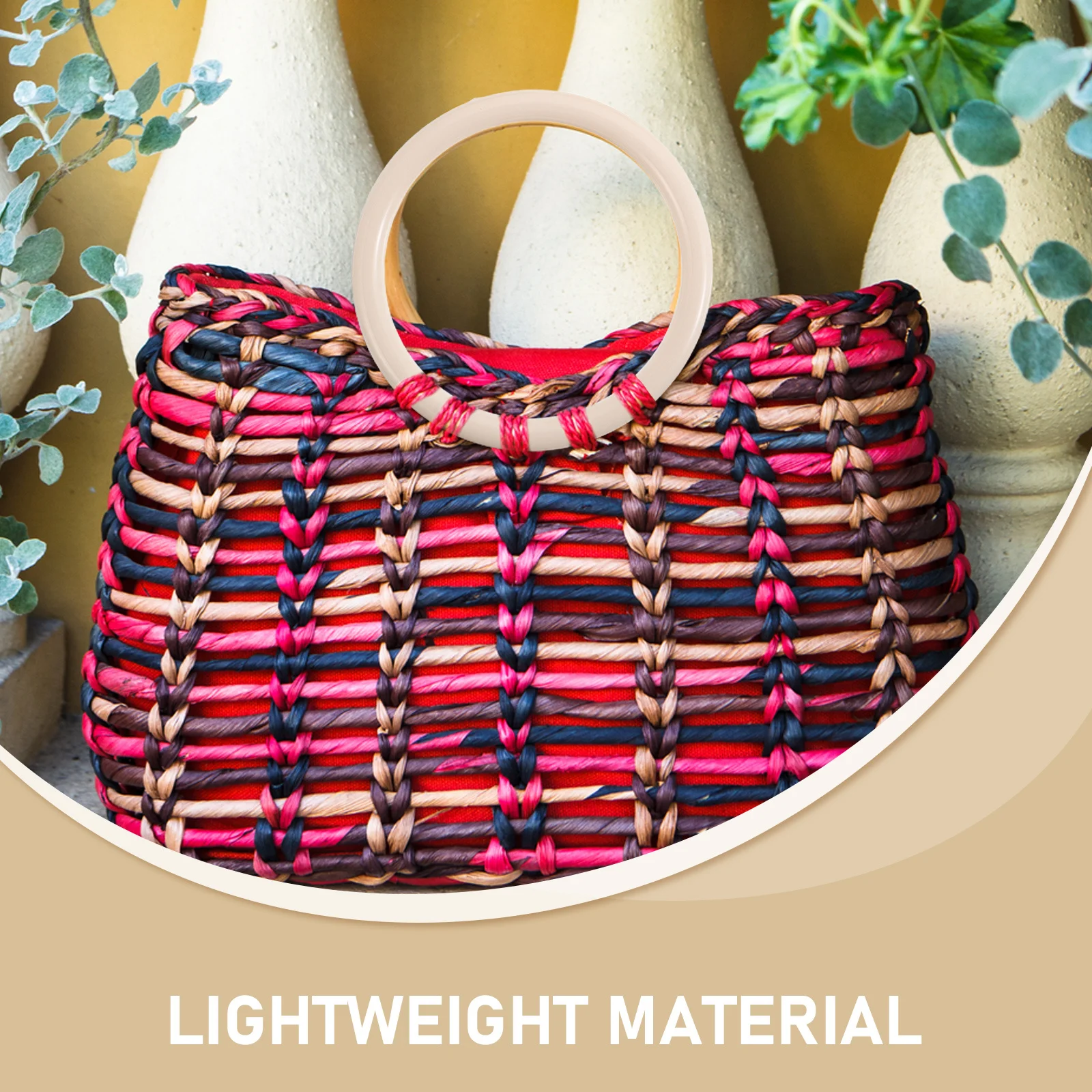 10 قطعة مقابض أكريليك مستديرة لأكياس الكروشيه مقابض حقيبة يد دائرية شفافة خفيفة الوزن يمكنك صنعها بنفسك استبدال لوازم الصياغة