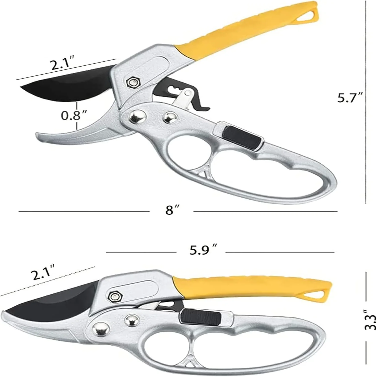 Pruning Scissors Garden Plant Clippers - Trimming Rose Pruners Hand Tool - Reinforced Design Handle Garden Shears