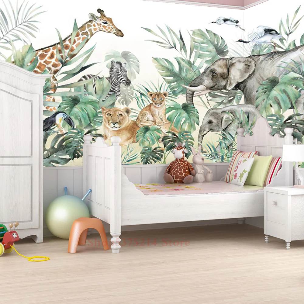 Tapeta dekoracyjna do pokoju d – Baby Nursery Jungle Wallpaper recenzja i cena