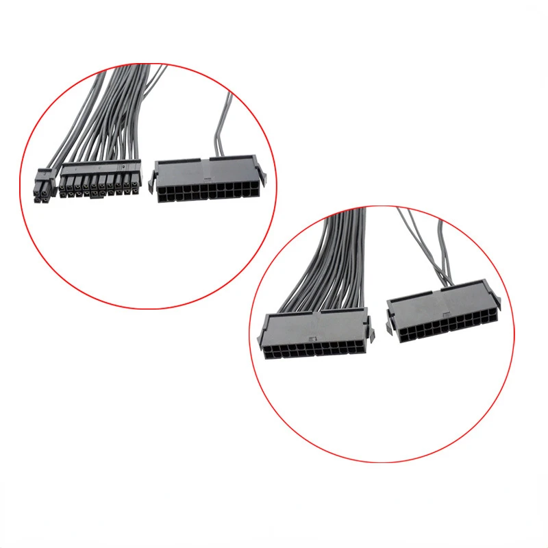 Power Supply 24 Pin ATX Mainboard Motherboard Adapter Connector Enable of Two Power Supply Units To A Single Motherboard
